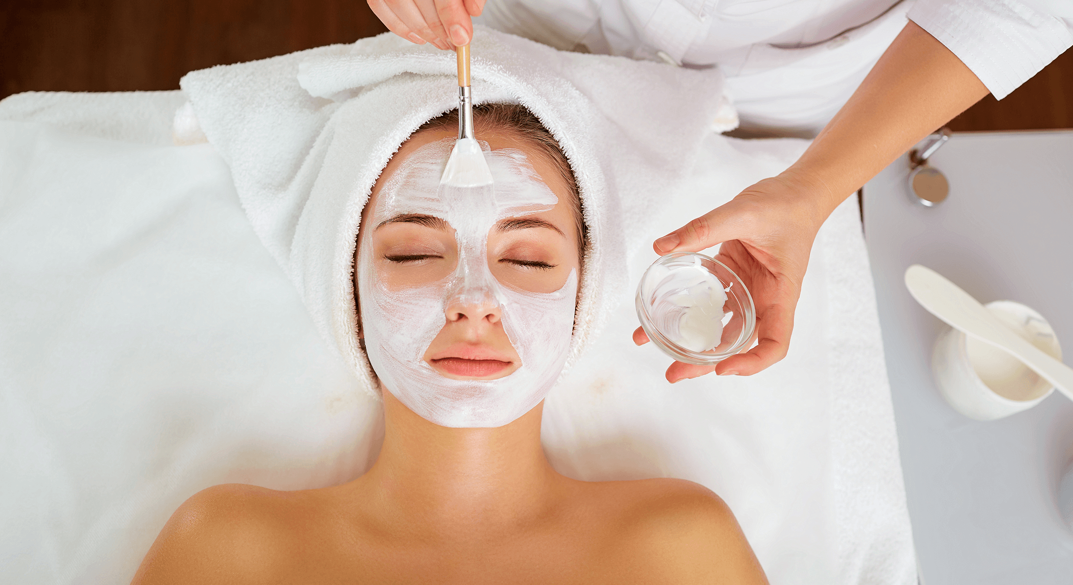 A woman receives a relaxing facial treatment at the Lake Austin Resort Spa.